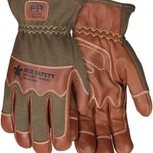 Flame-Resistant Premium Leather Work Gloves – Arc Flash & Heat Protected Mustang Series