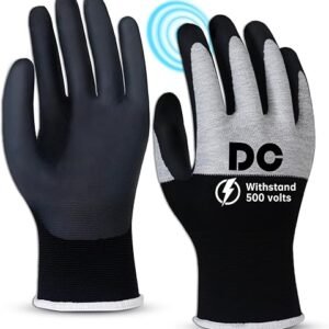 Insulated Electrician Work Gloves – 500V Rated Anti-Static & Touchscreen Compatible